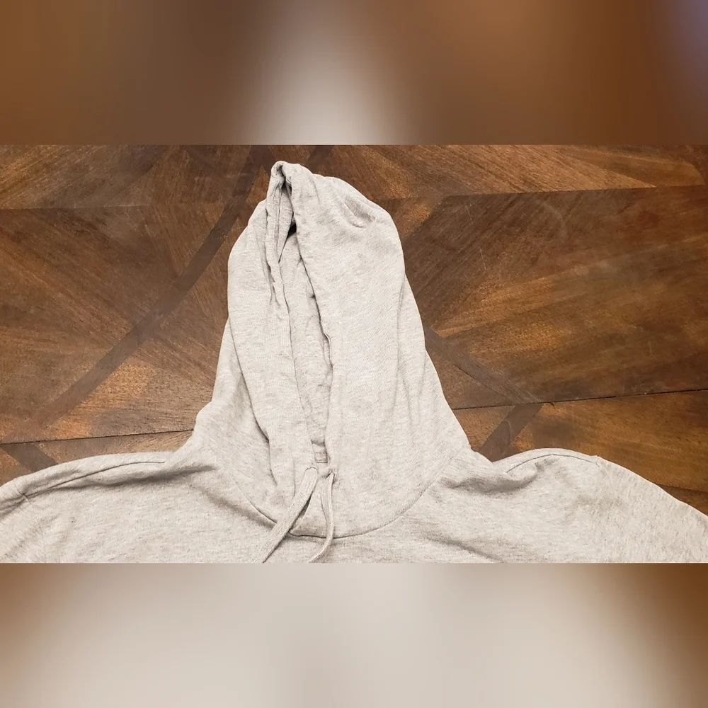 Adidas Gray Hoodie with Black Logo Mens Size Small